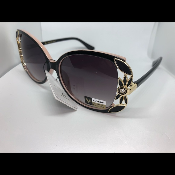 🆕 VG Butterfly Pink Rhinestone Fashion Sunglasses - Picture 3 of 6